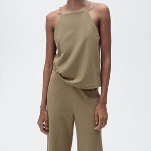 Mango Women's Khaki and Green Jumpsuit